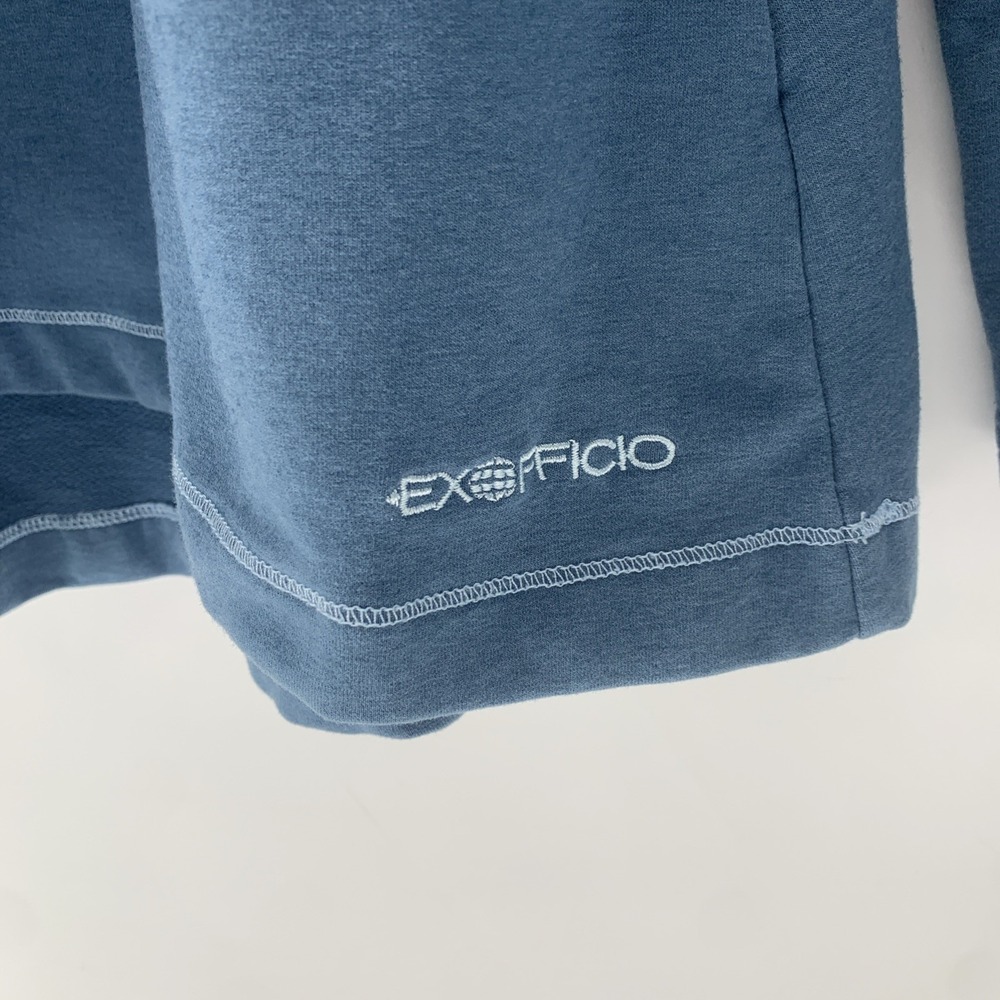 Exofficio Women's Blue 1/2 Zip Pullover Performance Thumb Holes XL No Hood - Picture 3 of 8